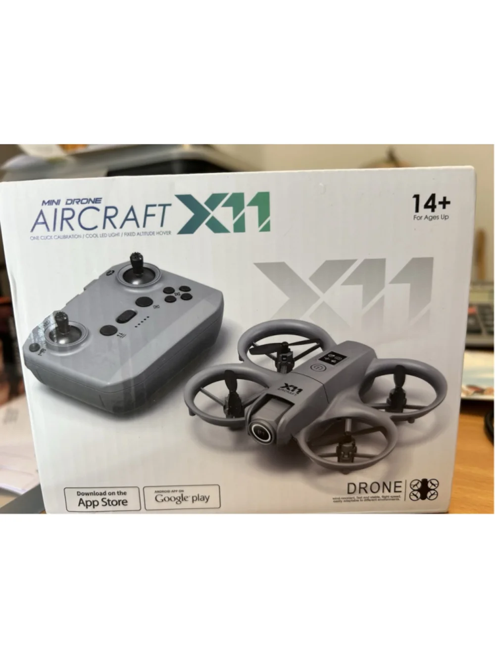 Mini Drone X11 Aircraft Grey Ages 14+ Android and Apple Compatible